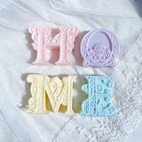 Floral Alphabet Candle Molds