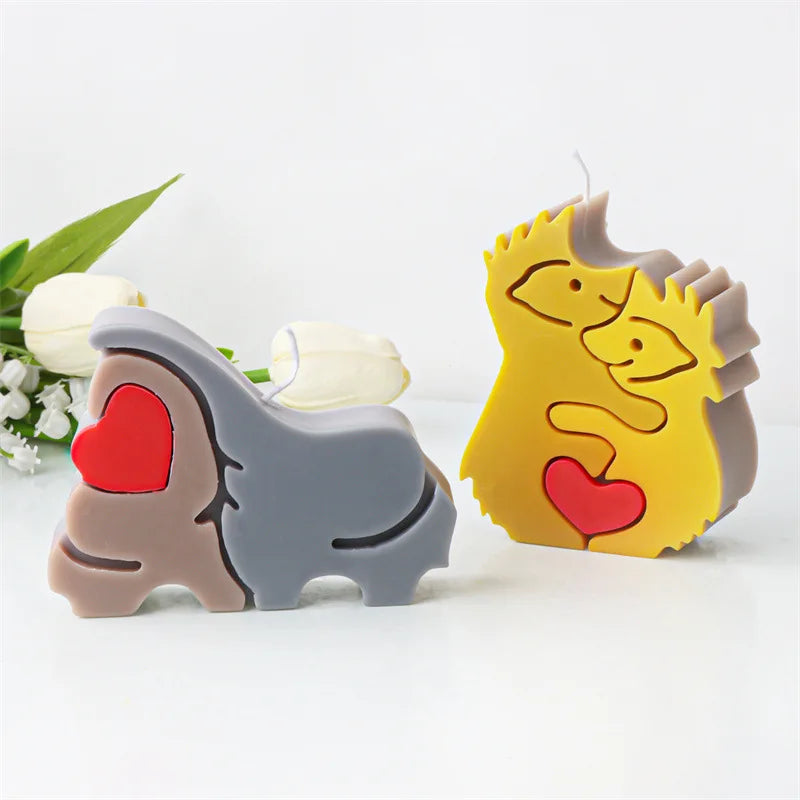 Mother's Day Cute Animals Series Candle Molds