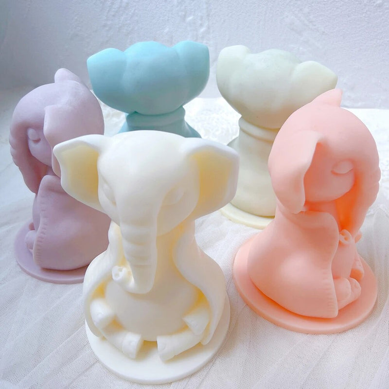 Elegant Elephant Candle Mould