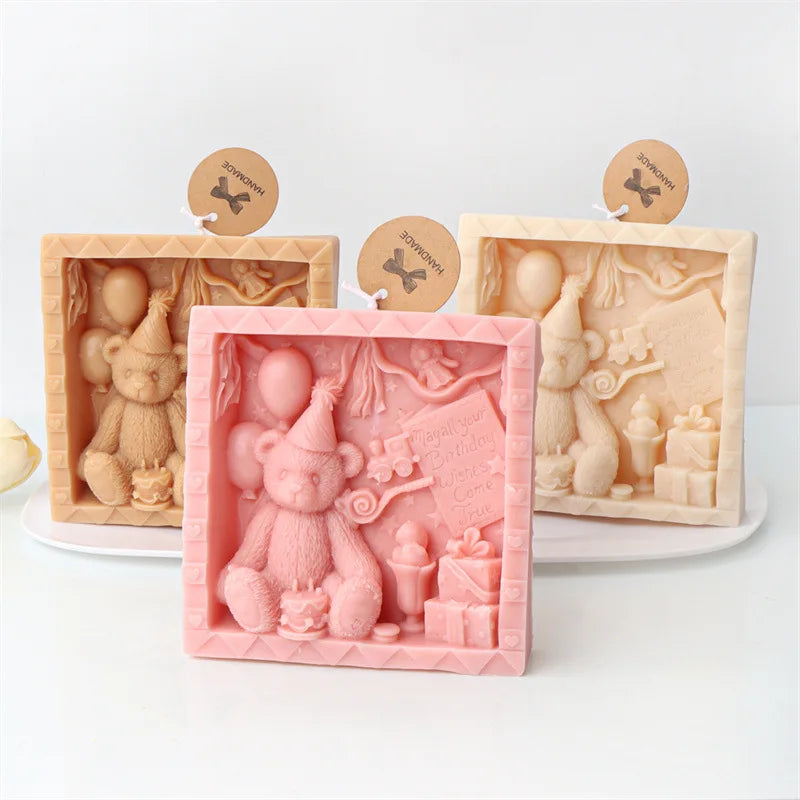 DIY Photo Frame Bear Candle Mold