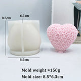 Rose Heart Shaped Candle Mold Silicone