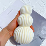 Ball Ribbed Pillar Candle Mold