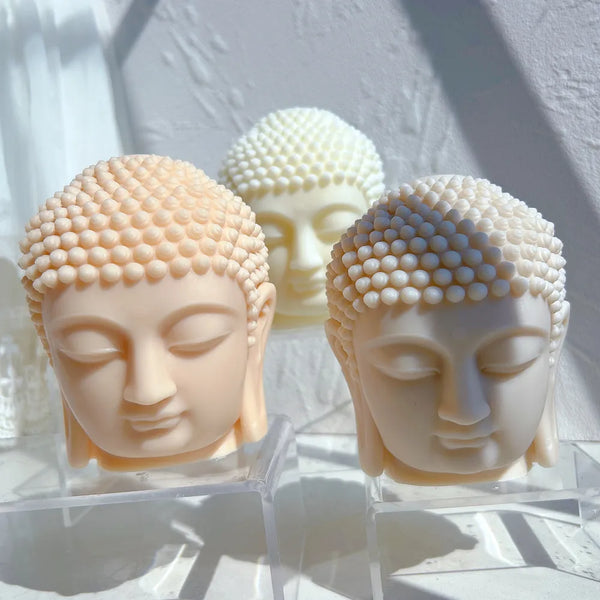 Buddha Head Candle Mold