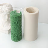 Cylinderical Relief Pattern Candle Mold Silicone