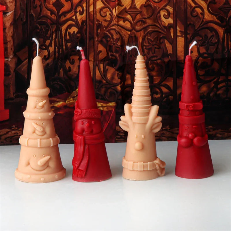 Long Hat Christmas Silicone Candle Molds