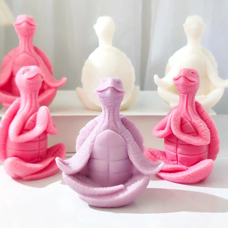 Yoga Turtle Silicone Candle Mold