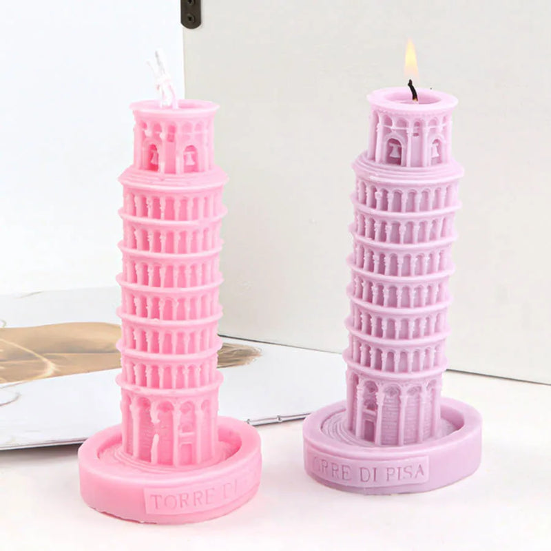 Eiffel Tower Pisa Tower Silicone Candle Mold