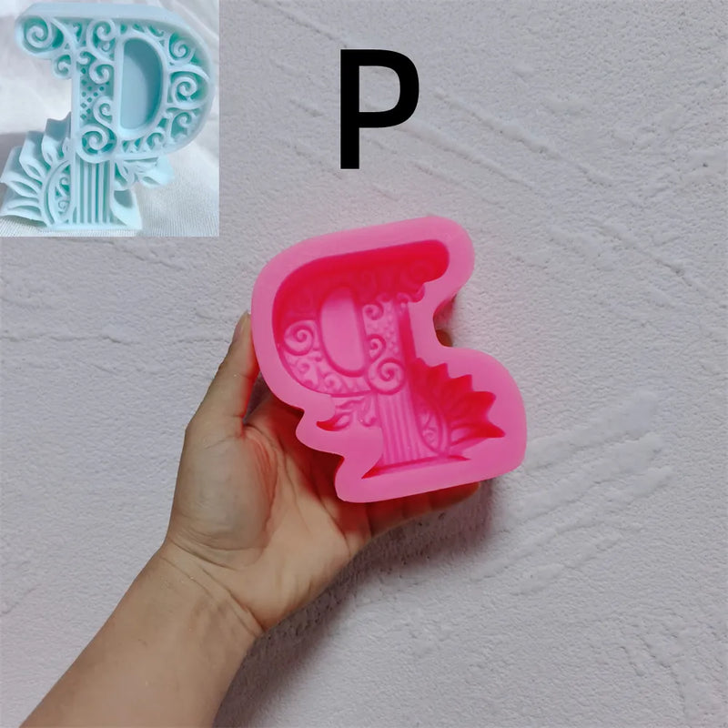 Floral Alphabet Candle Molds