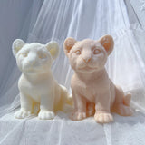 Sitting Lion Statue Candle Mold for Animal Lover Decor