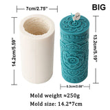 Cylinderical Relief Pattern Candle Mold Silicone