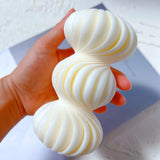 Round Swirl Pillar Candle Silicone Mold