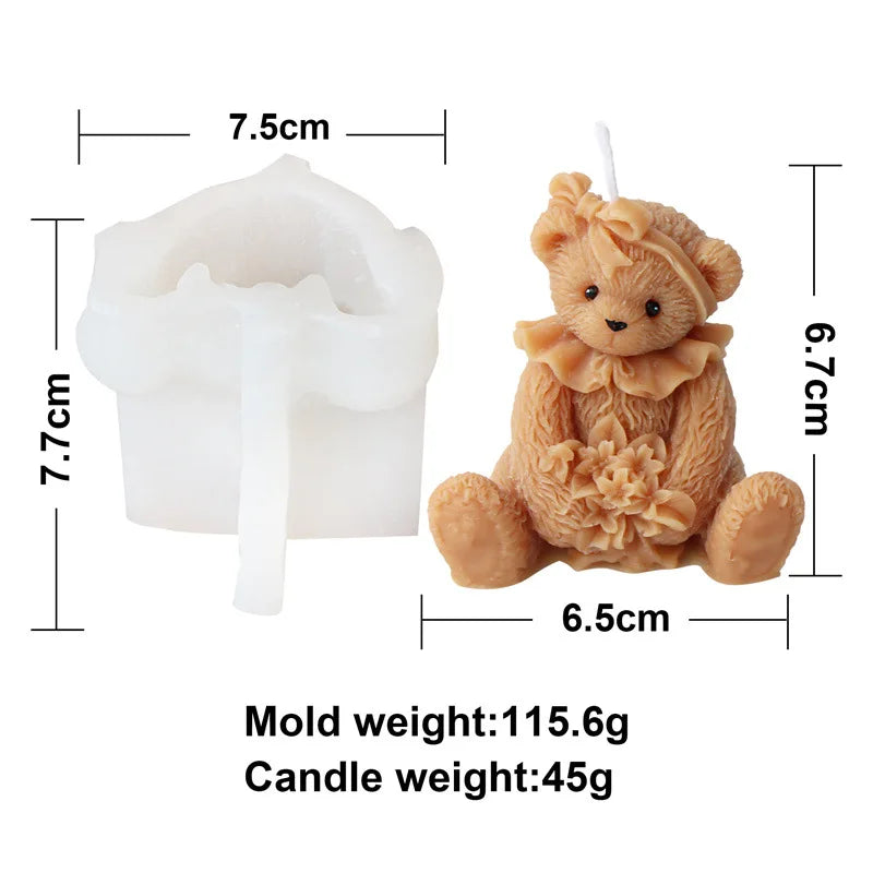 DIY Photo Frame Bear Candle Mold