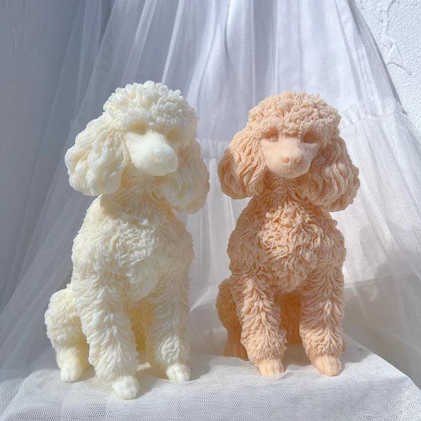 Poodle Dog Puppy Candle Mold