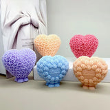 Rose Heart Shaped Candle Mold Silicone