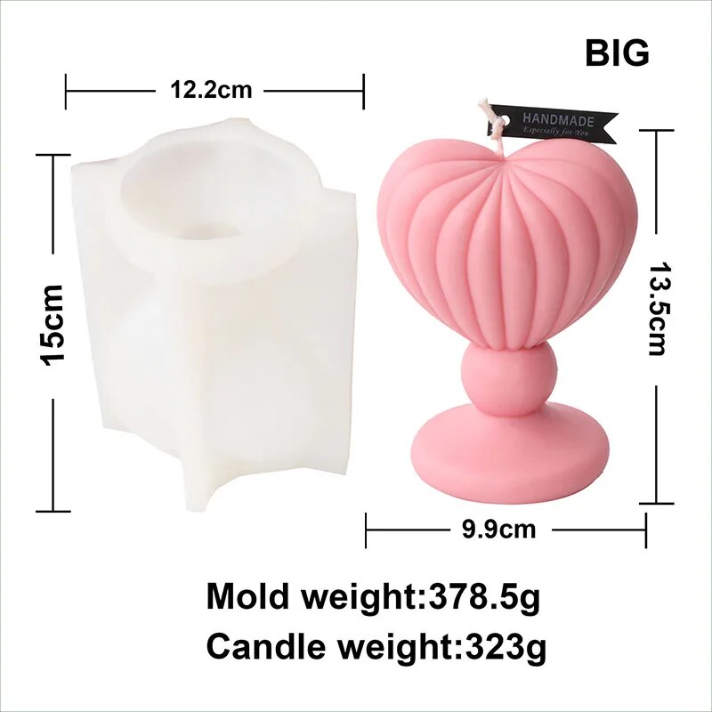 DIY Love Candlestick Silicone Mold