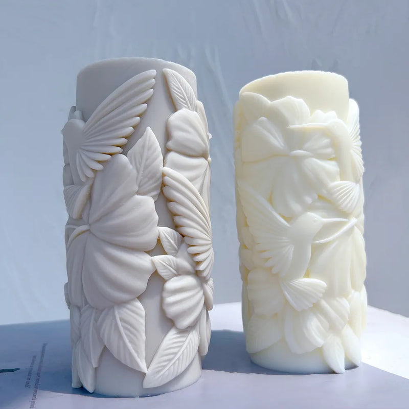 HummingBirds Pillar Candle Mold