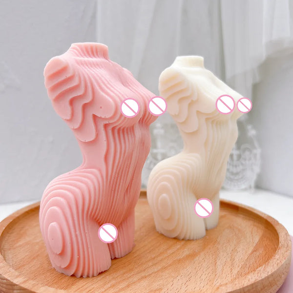 Geometric Female Body Wax Candle Mold