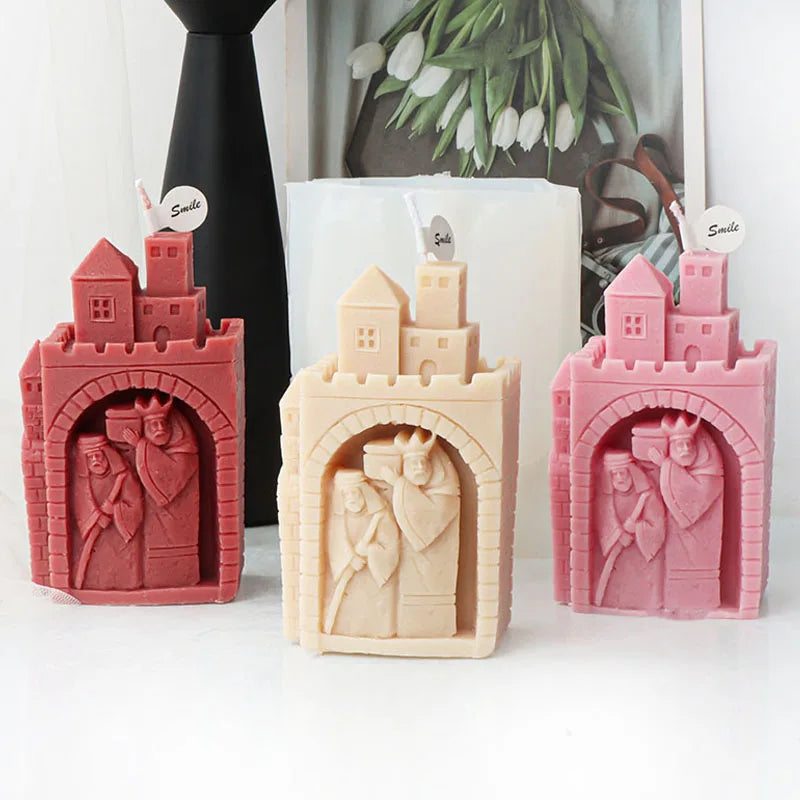 Vintage Castle Candle Silicone Mold