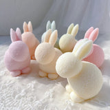 Flocked Rabbit Silicone Candle Molds