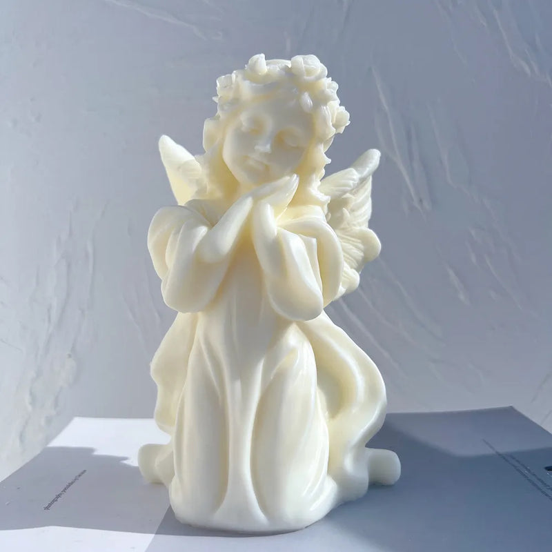 Cherub Praying Peace Angel Candle Mold Silicone