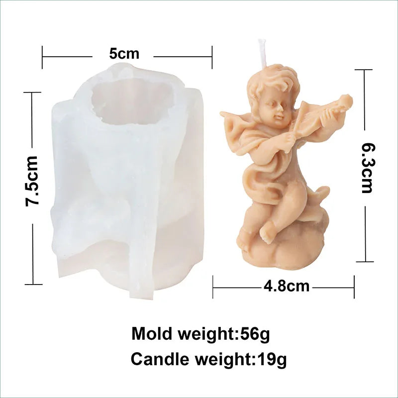 Cute Angel Theme Silicone Candle Mold