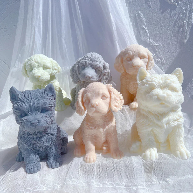 Puppy Candle Molds Silicone