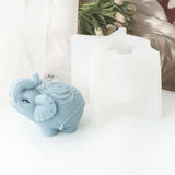 3D Playful Elephant Candle Silicone Mold