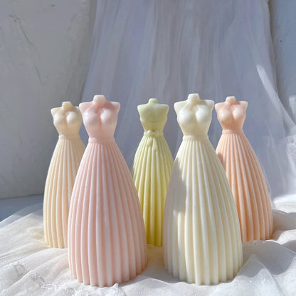 Wedding Dress Silicone Candle Mold