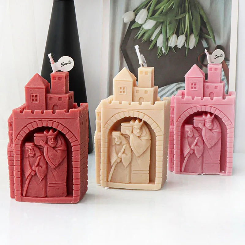 Vintage Castle Candle Silicone Mold