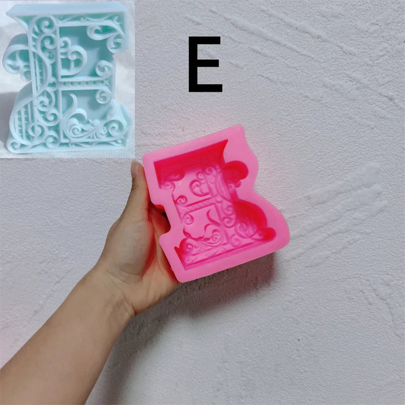 Floral Alphabet Candle Molds