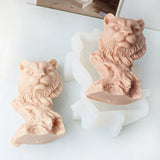 Tiger Head Tree Stump Silicone Candle Mold