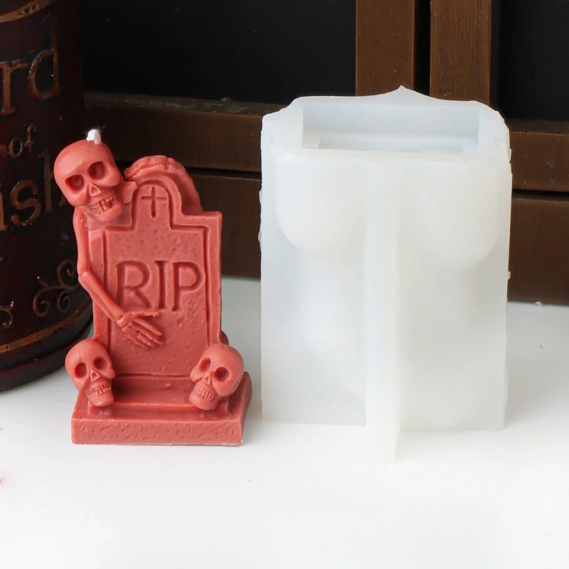 Halloween Spooky House Candle Silicone Molds