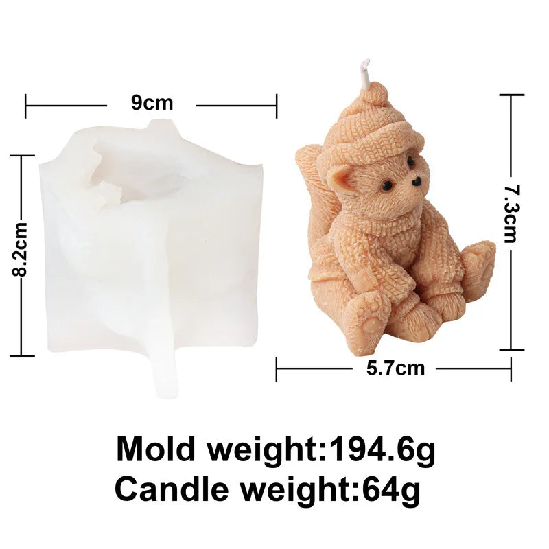 Cute Cats Candle Mold Silicone