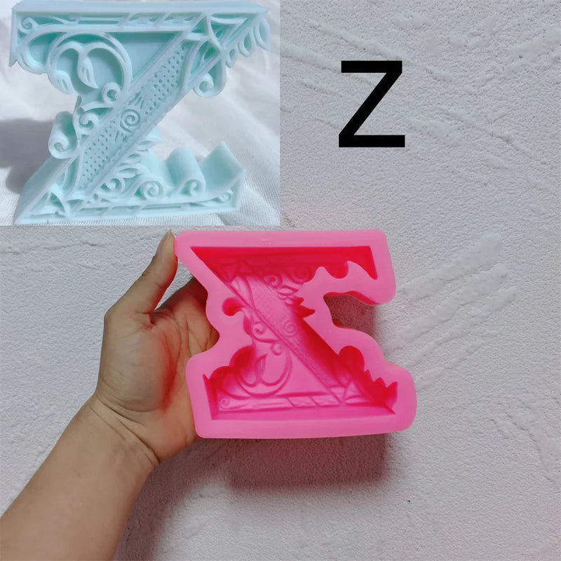 Floral Alphabet Candle Molds