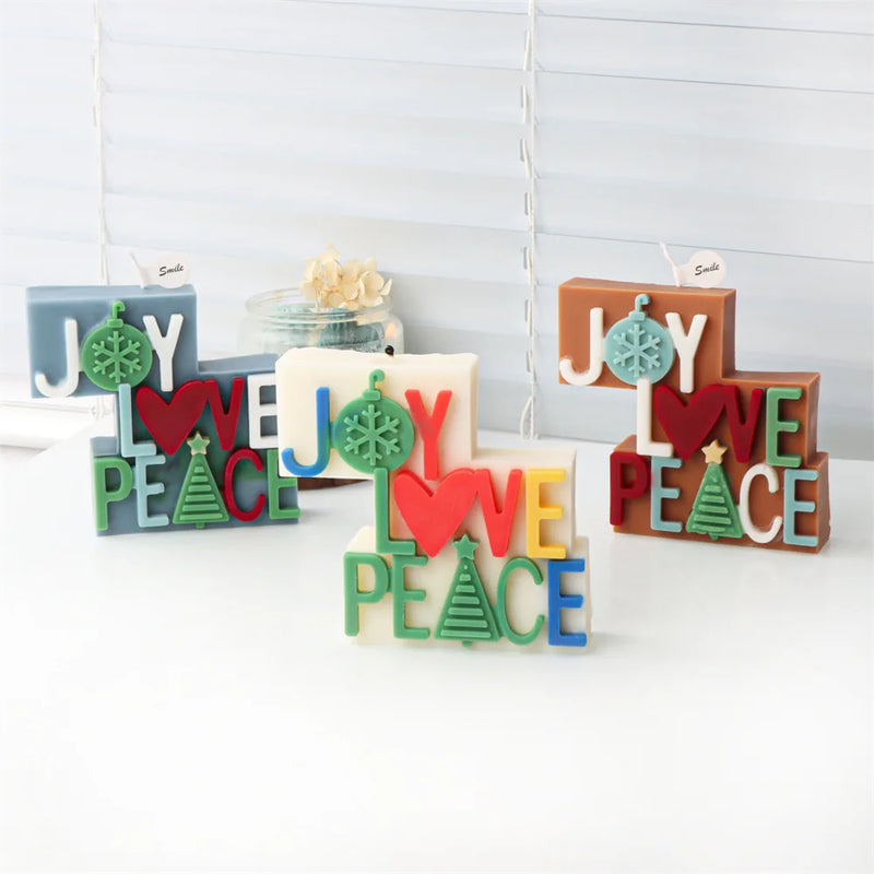 Christmas Joy Candle Molds