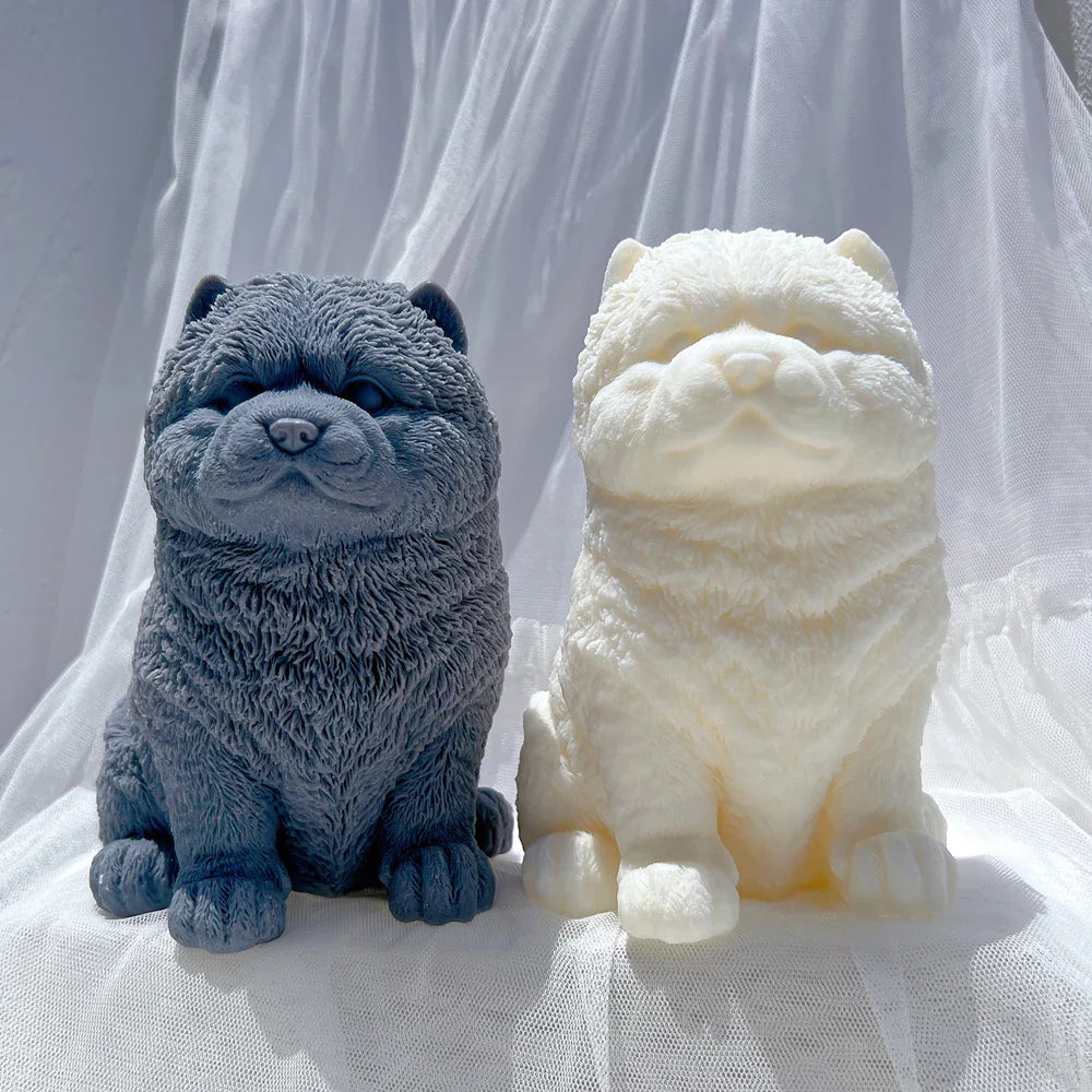 Chow Chow Cute Puppy Silicone Candle Mold