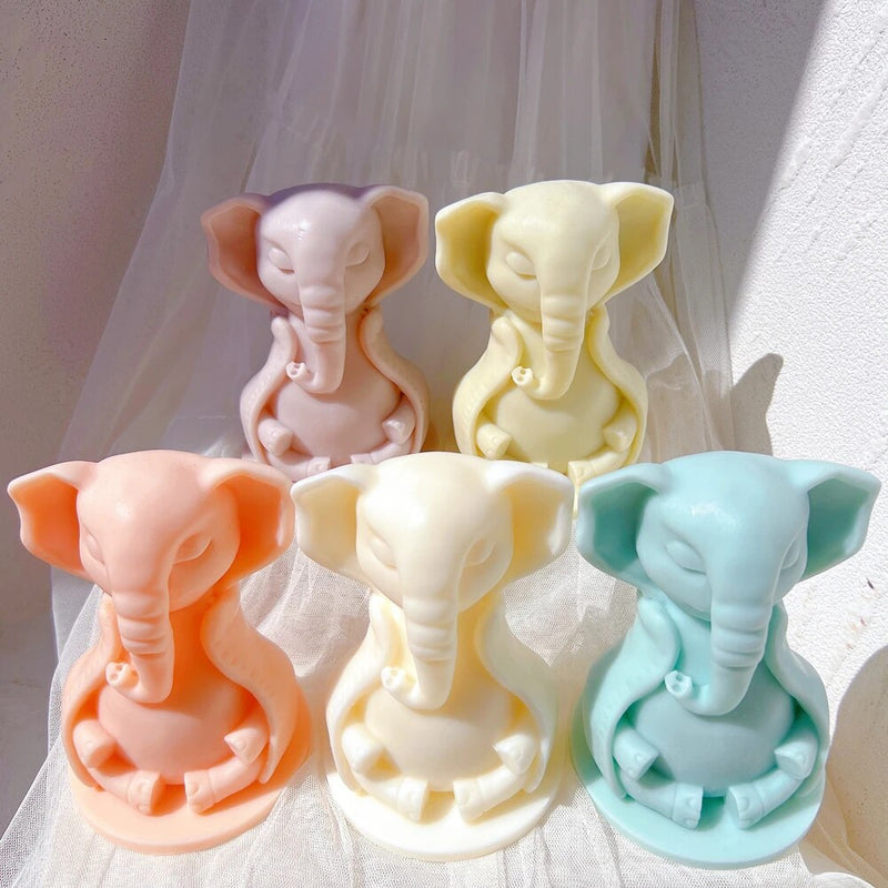 Elegant Elephant Candle Mould