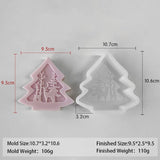 3D Christmas Tree Santa Elk Aromatherapy Silicone Candle Mold