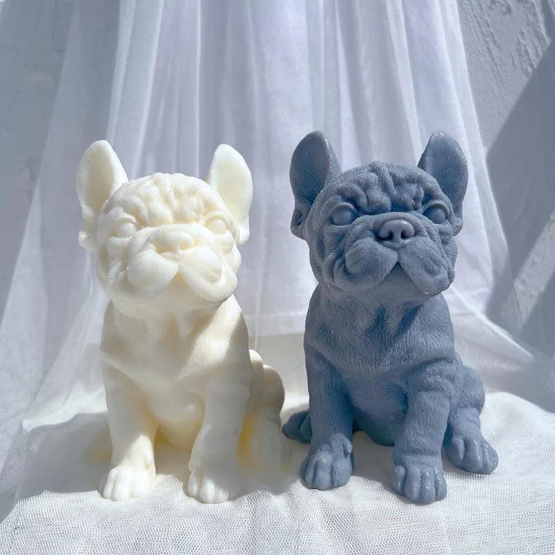 French Bulldog Candle Mold Silicone