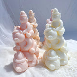 Teddy Bear Christmas Tree Candle Mold