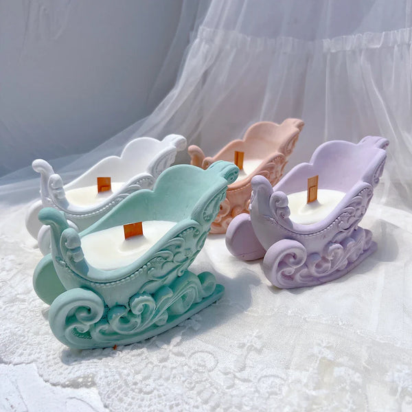 Christmas Sleigh Silicone Candle Vessel Mold