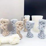 Halloween Skull Rose Candle Mold