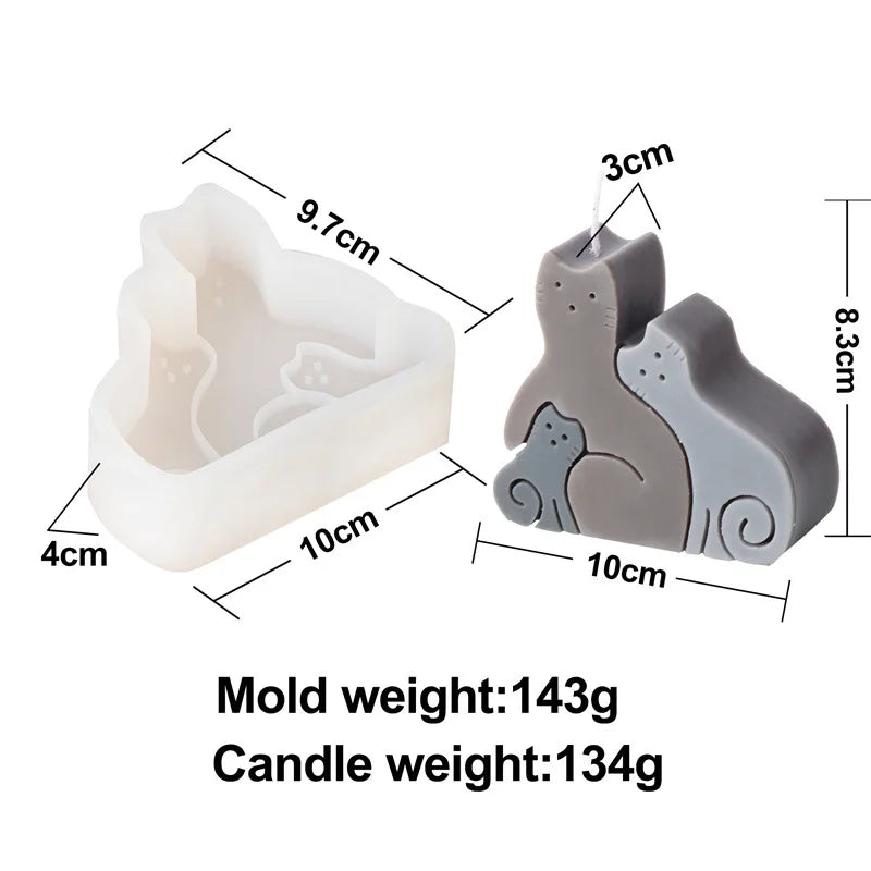Mother's Day Cute Animals Series Candle Molds