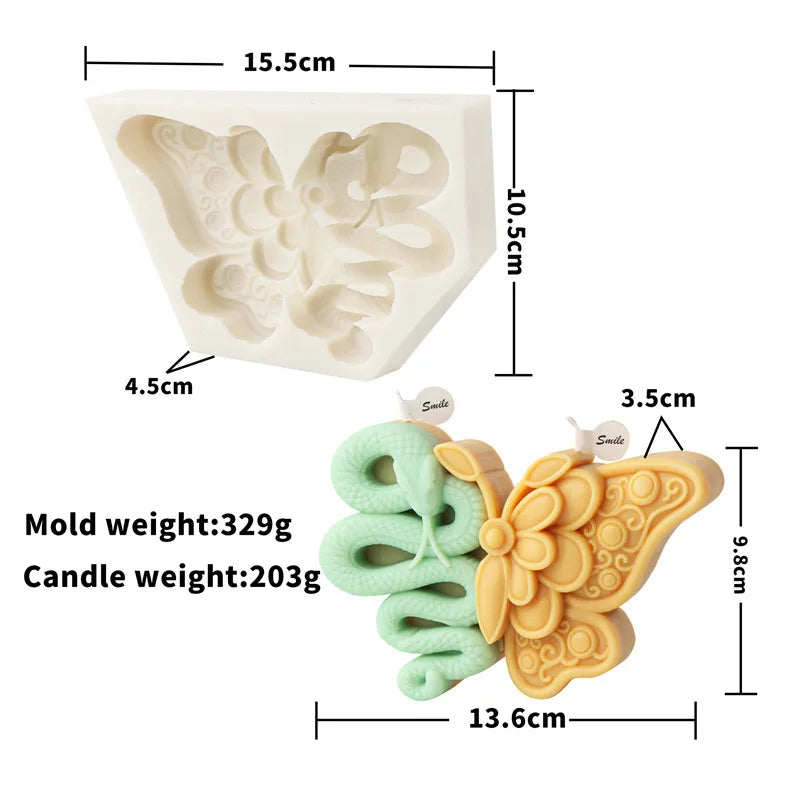 Unique Butterfly Candle Molds Silicone