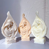 Holy Family in Angel Wings Candle Mold