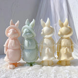 Apron Rabbit Girl Silicone Candle Molds