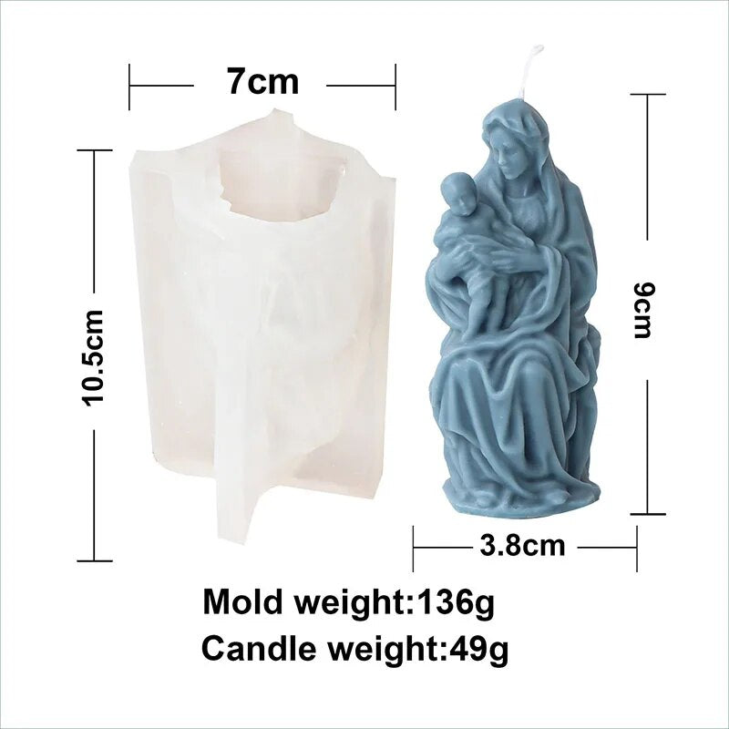 Jesus Family Candle Mold