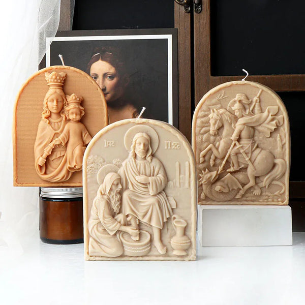 Jesus Enthronement Silicone Mold for Candle Making