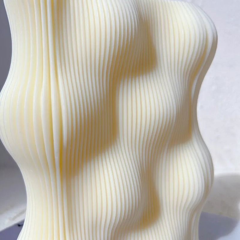 Wave Twirl Rectangle Ribbed Candle Molds