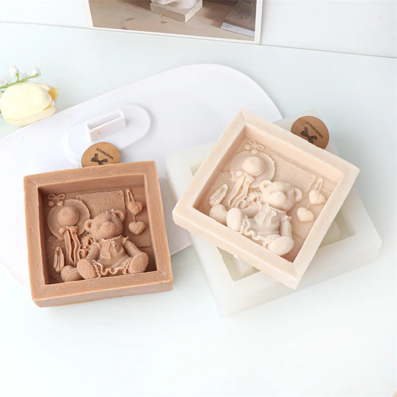 DIY Photo Frame Bear Candle Mold